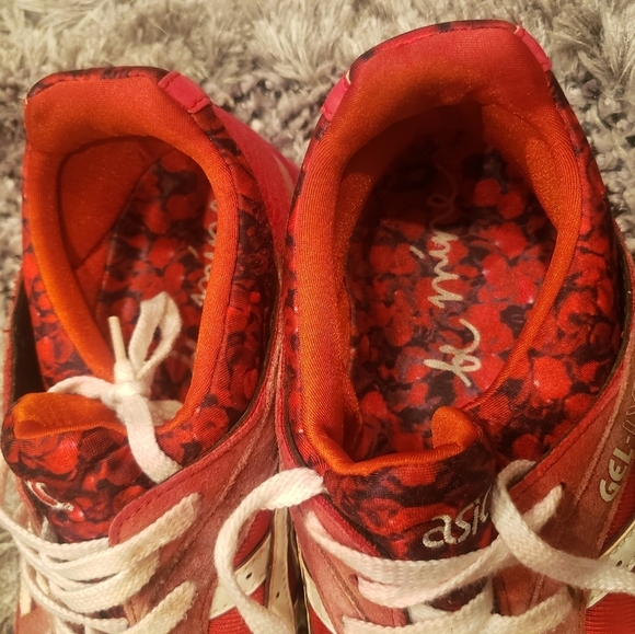 Asics Gel Lyte V Romance Men\'s Sneakers Size 11 Pre-owned H504K Red & White main image 4